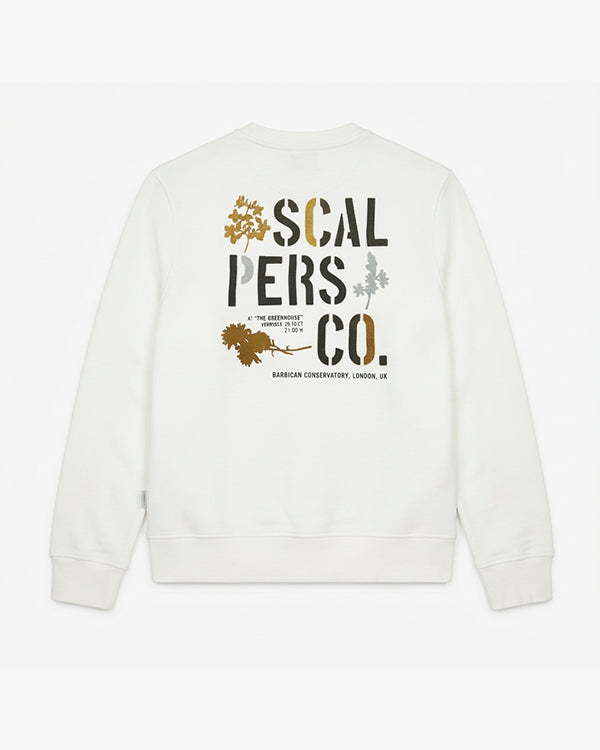 Scalp Branded Mens The Greenhouse Graphic Fleece Sweatshirt - Off Whit Sp-38