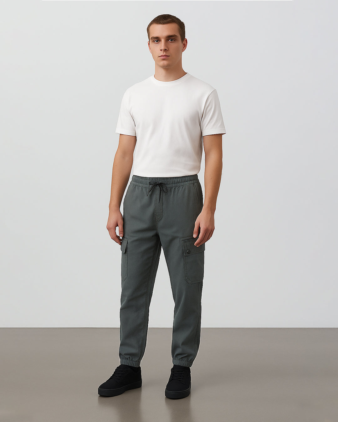 Zelig Branded Men's Joger Cargo Graphite Grey Color CFP-40