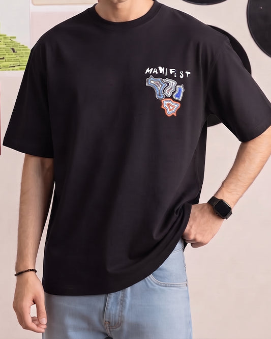 Zelig Branded Men's Jet Black Tee MT-42