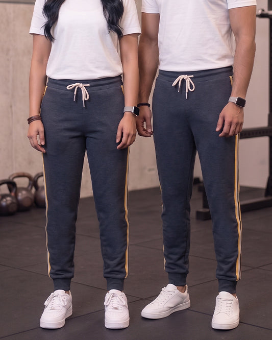 Branded Unisex Trouser Grey Color With Yellow Stripe Ut-14