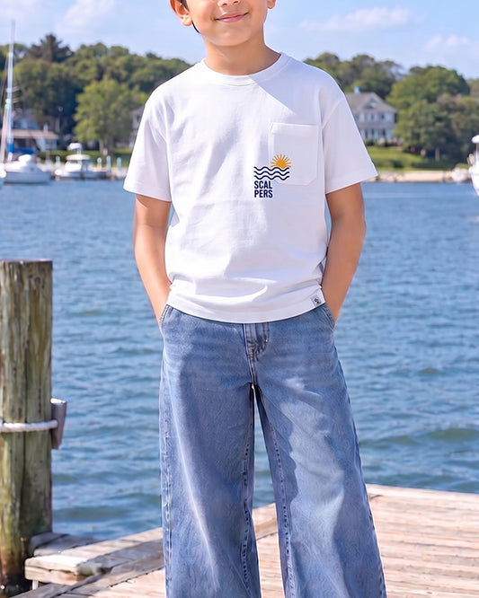 Scalp Branded Boy's Bright White T-Shirt BTS-24