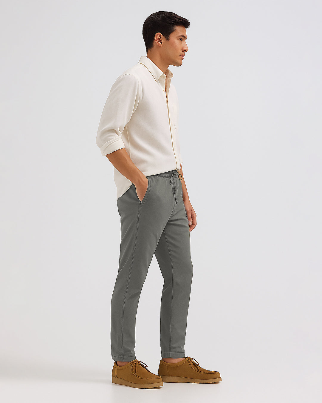 Zelig Branded Men’s Essential Jogger Pants –  Light grey CFP-49