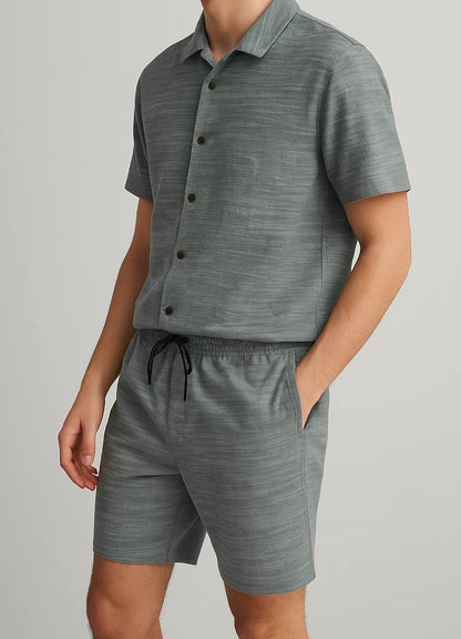 ZARRAA Branded Men's Textured Co-ord Set Green Color MCS-05