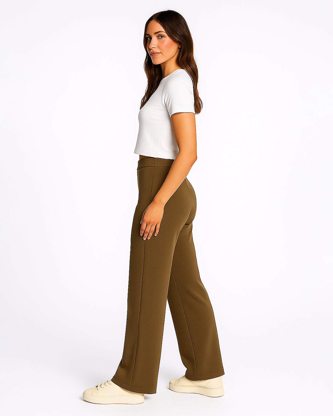 BOOH Branded Women’s Classic Crop Top – White WTT-14