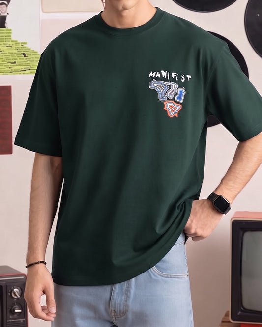 Zelig Branded Men's Forest Green Tee MT-41