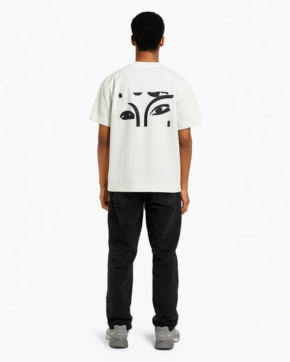 Branded Men's White Eyes Graphic Tee MT-24