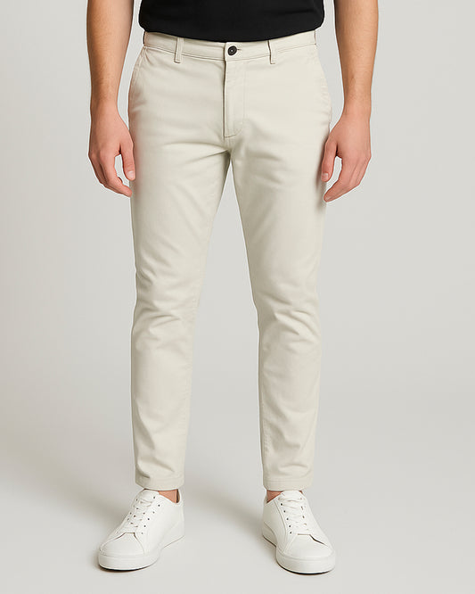 MLNN Branded Men's Slim Fit Chino Pant White Color MCP-11