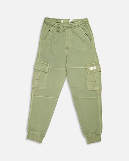 Zarraa Winter Branded Olive Green Unisex Cargo Jogger Trouser KUT-05