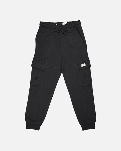 Zarraa Winter Branded Unisex Black Cargo Jogger Trouser KUT-02
