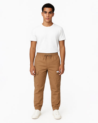 Zelig Branded Men's Joger Cargo Camel Brown Color CFP-38