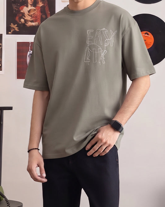 Zelig Branded Men's Olive Green Tee MT-43