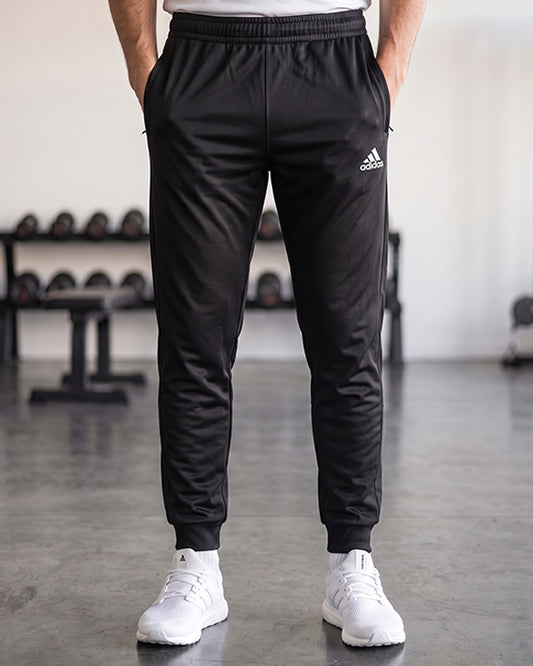 Adeds Men’s Dry Fit Jogger Trouser Elastic Bottom – Black MDTR-11