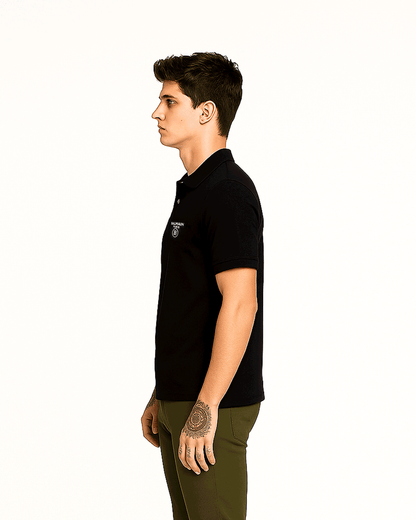 Balmen Branded Polo T-shirt Black Color Mpt-35