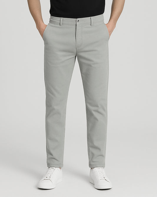 Leftees Branded Men's Slim Fit Chino Pant Grey Color MCP-05
