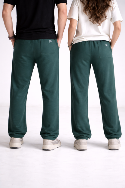 Younglay Branded Unisex Wide-Leg Trouser - Forest Green UT-30