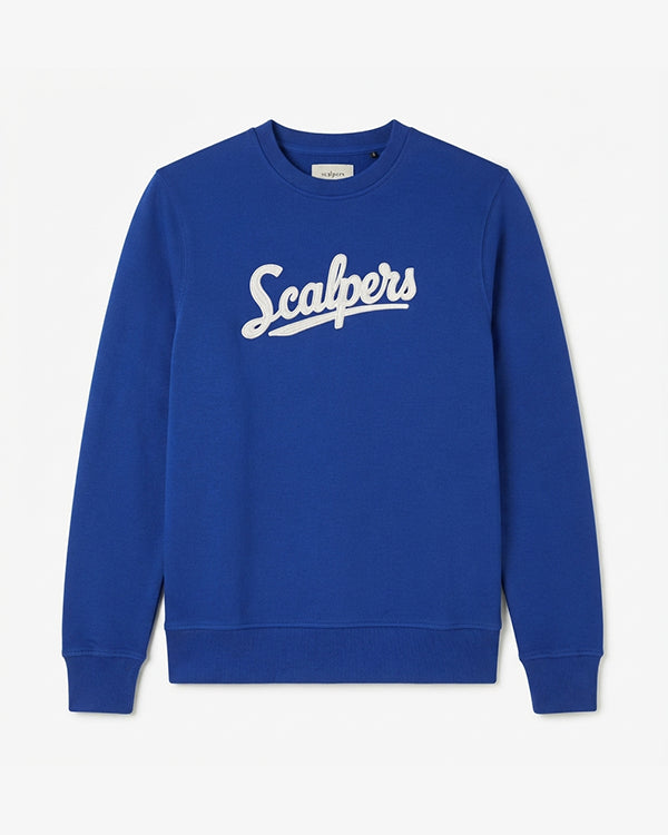 Scalp Branded Mens Embroidered Fleece Sweatshirt - Royal Blue Sp-37