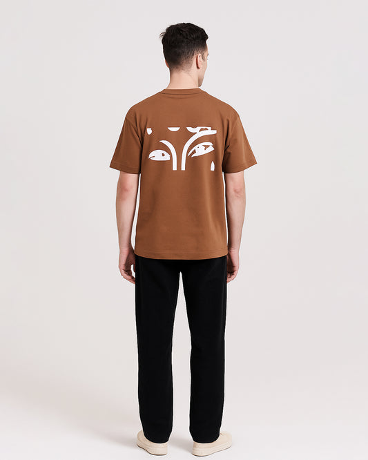 Branded Men's Brown Drop Shoulder Tee Mt-09