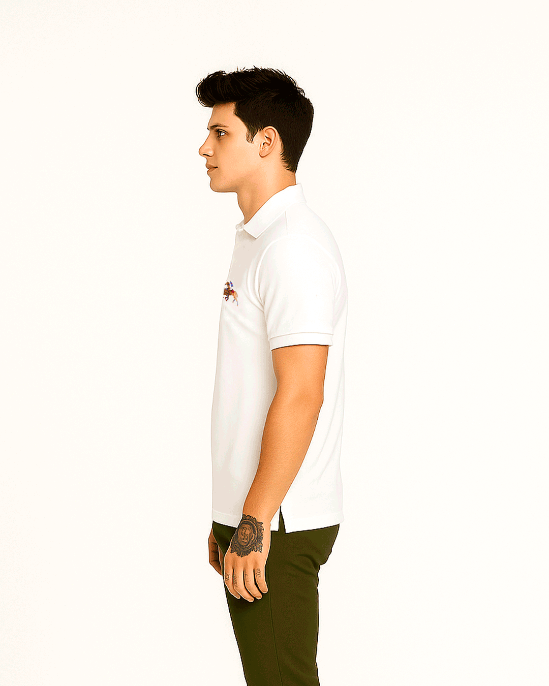 Ralp Laren Branded Polo T-shirt White Color Mpt-37