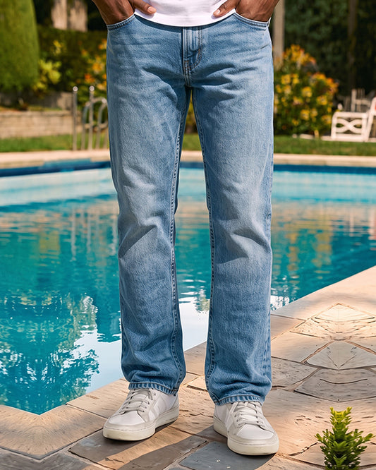 Pepy Branded Slim-Fit Jeans-Steel Blue MJ-27