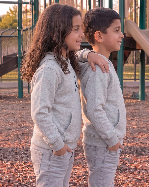 Branded Kids Jumpman Logo Grey Hoodie Sp-15