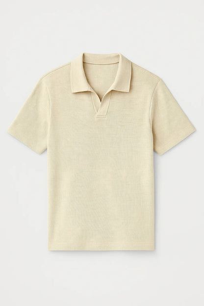 Spark Men's Rib Polo T-shirt Off White Color MPT-08