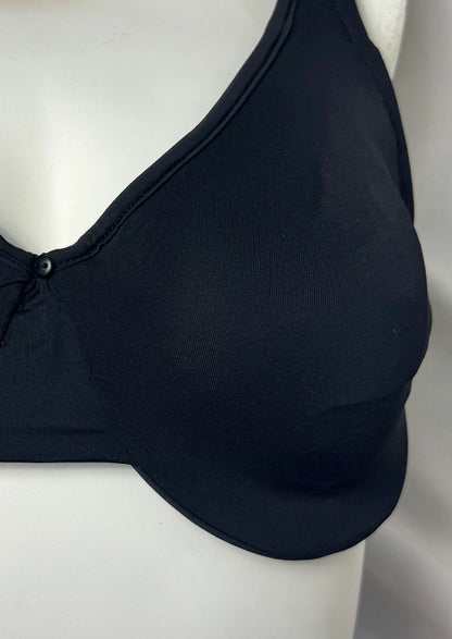 Classic Black Seamless Everyday Full-Coverage Bra WBS-08