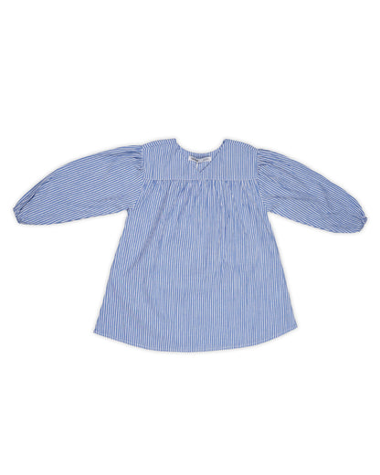 SPARK Branded Kids Pinstripe Puff-Sleeve Fusion Top GF-17