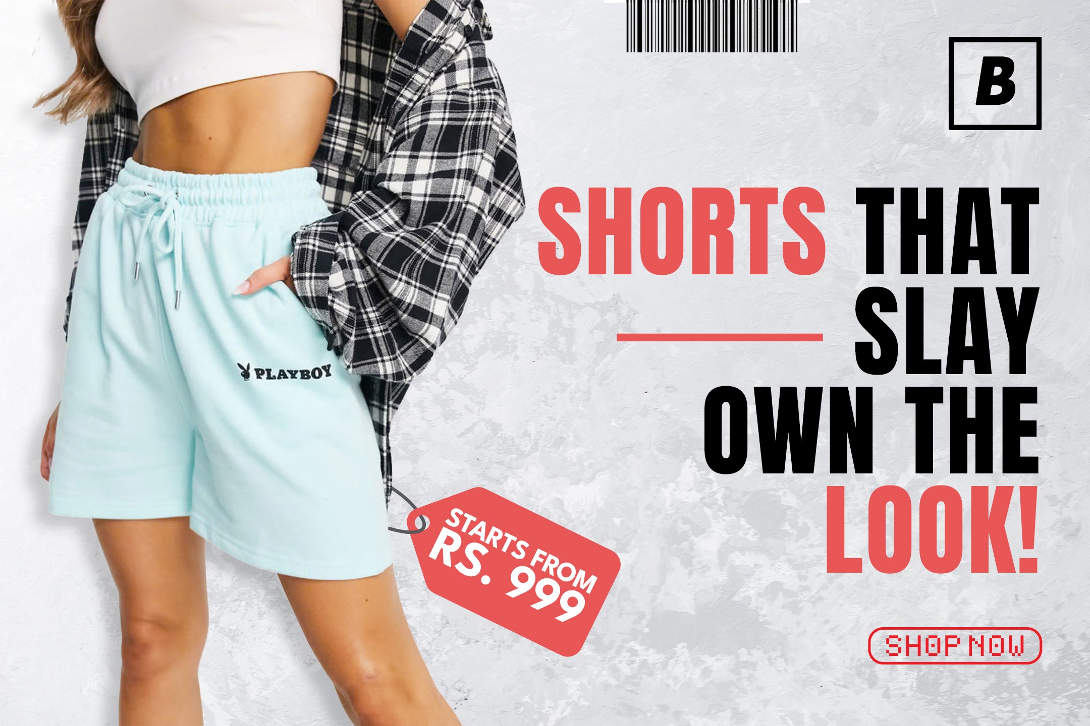 Women's Shorts - text says "shorts that slay, own the look"