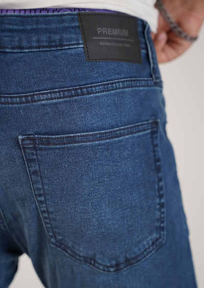 Zelig Branded Men's Slim Fit Denim Jeans - Dark Blue MJ-18