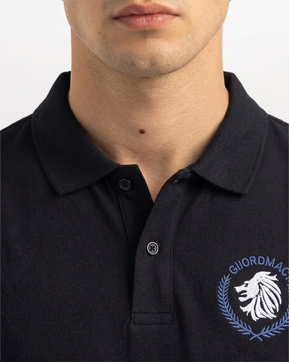 Girodano Branded Polo T-shirt Black Color Mpt-61