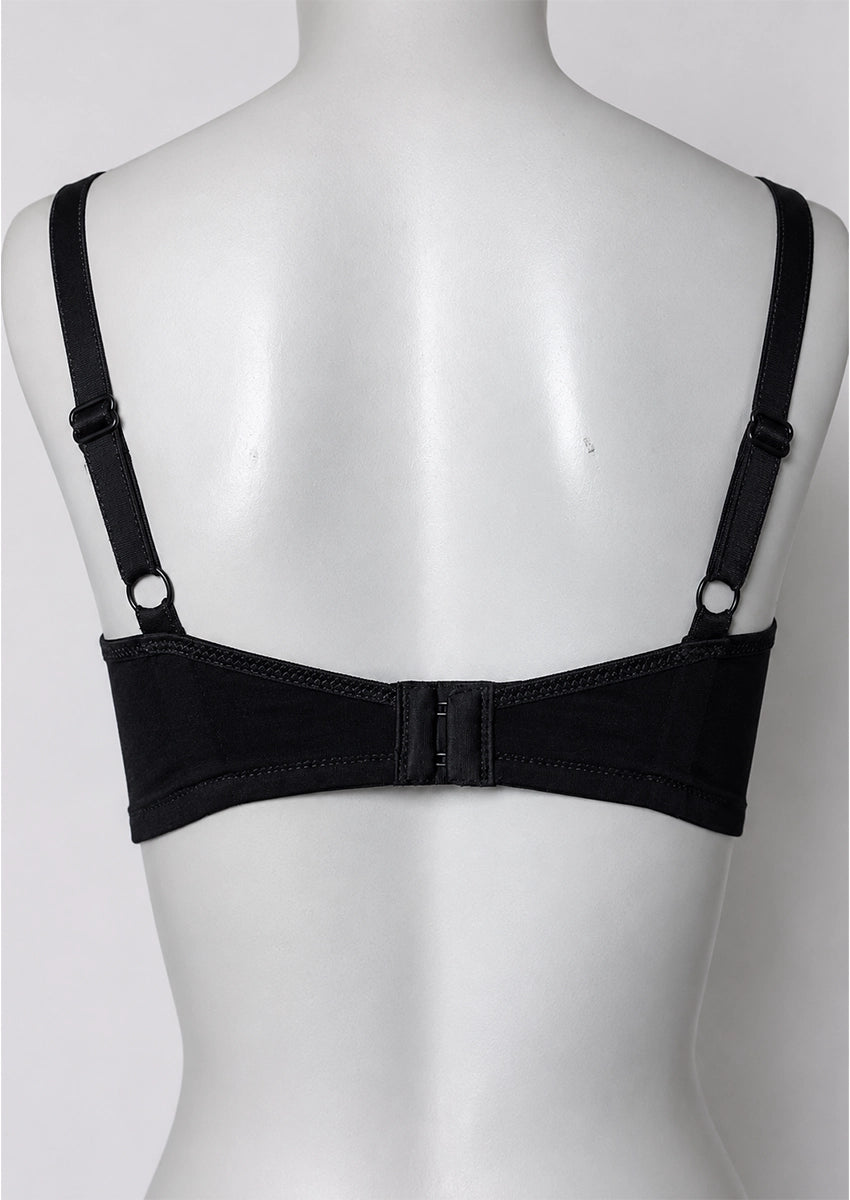 Branded Women's Black Everyday Comfort Cotton Bra WBS-13