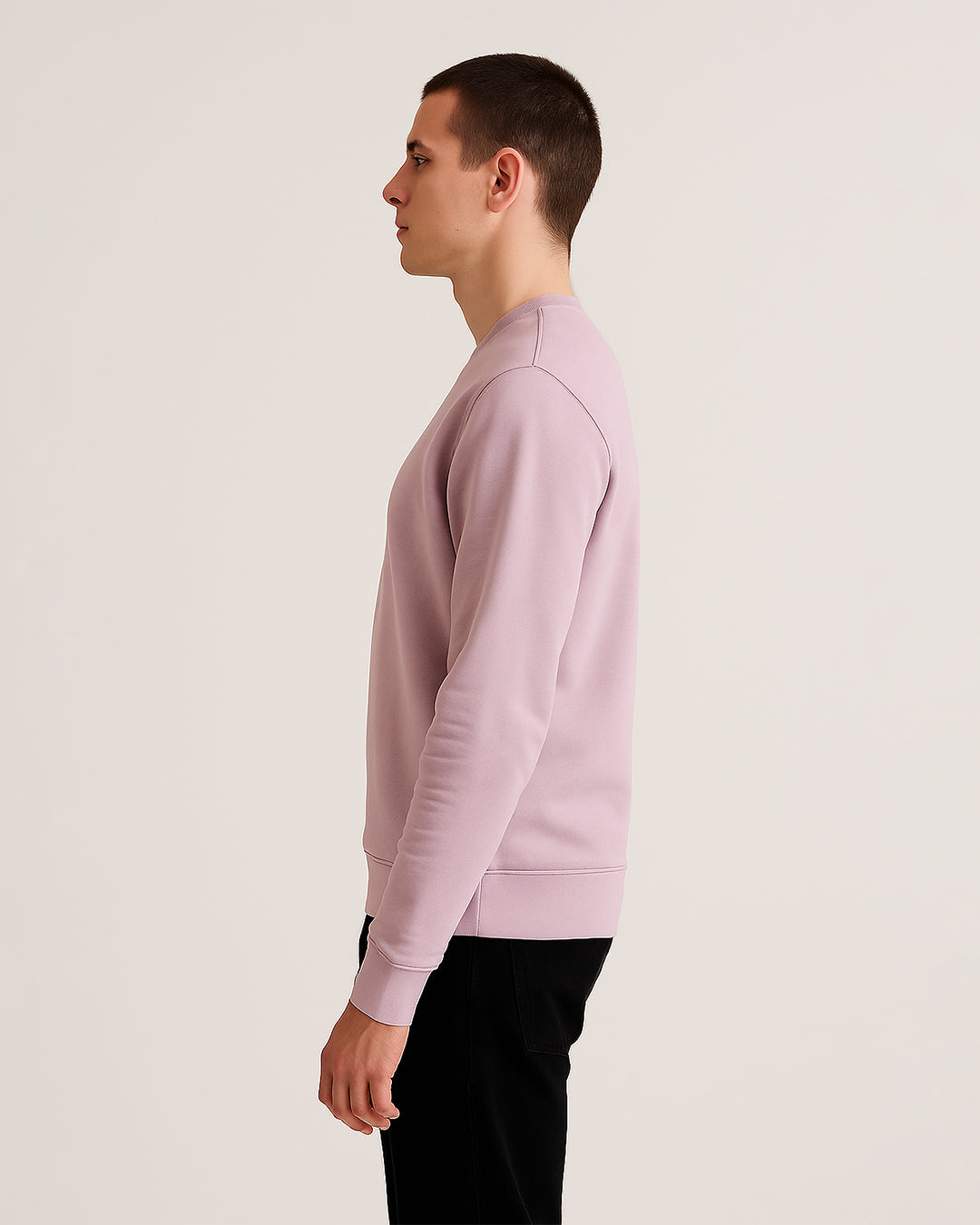 Zarraa Branded Men’s Crewneck Sweatshirt Light Purple Color MSWT-01
