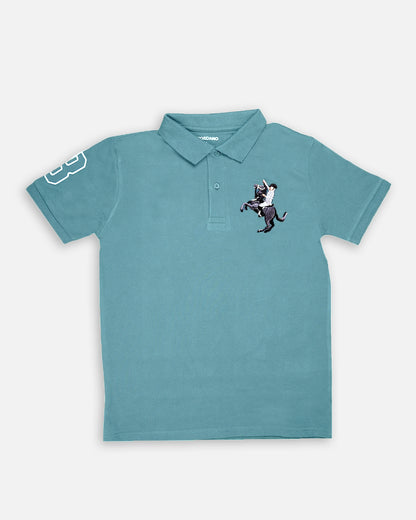 Girodano Branded Polo T-shirt Aqua Blue Color Mpt-66