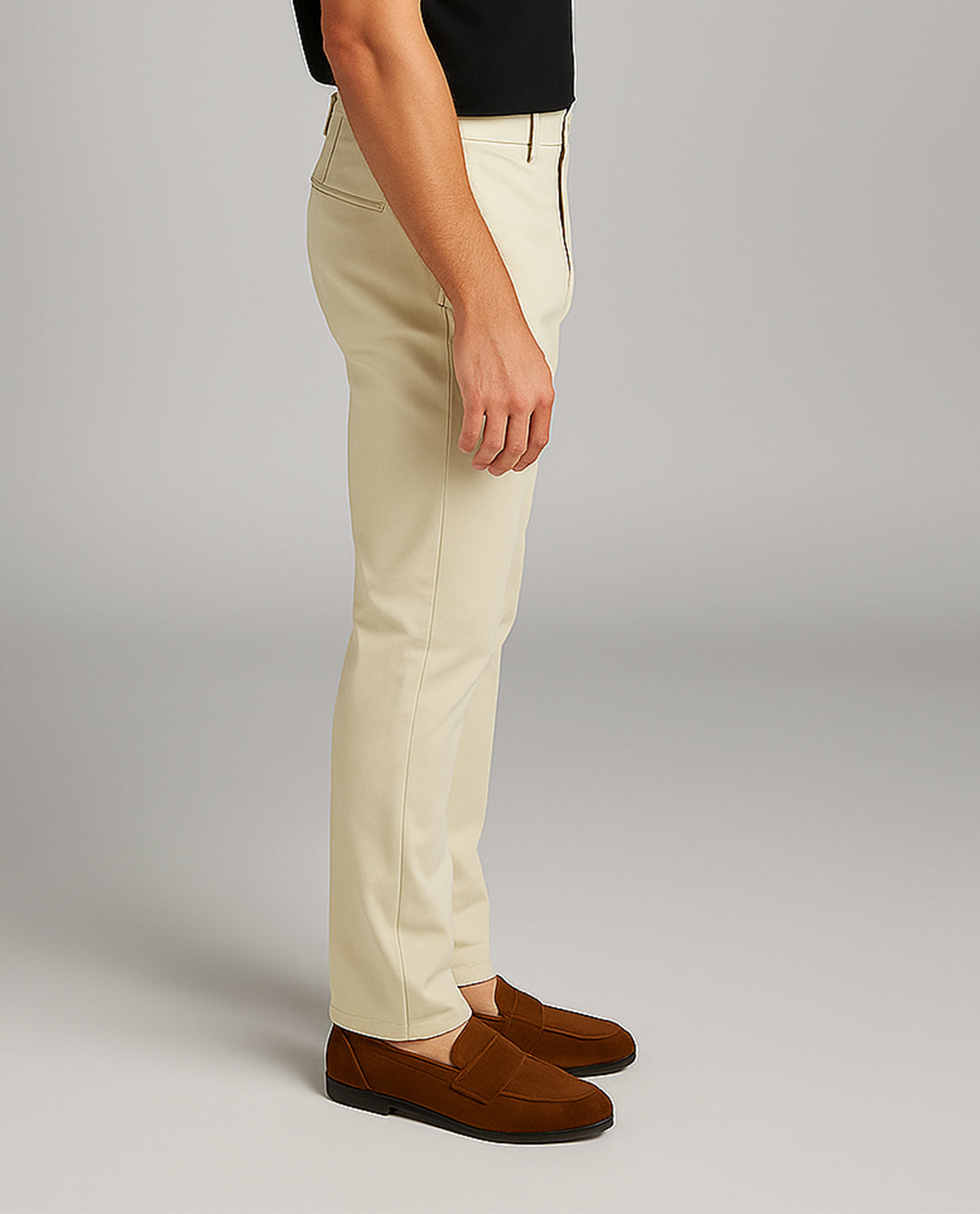 Zelig Branded Men's Slim Fit Chino Pant Off White Color MCP-12
