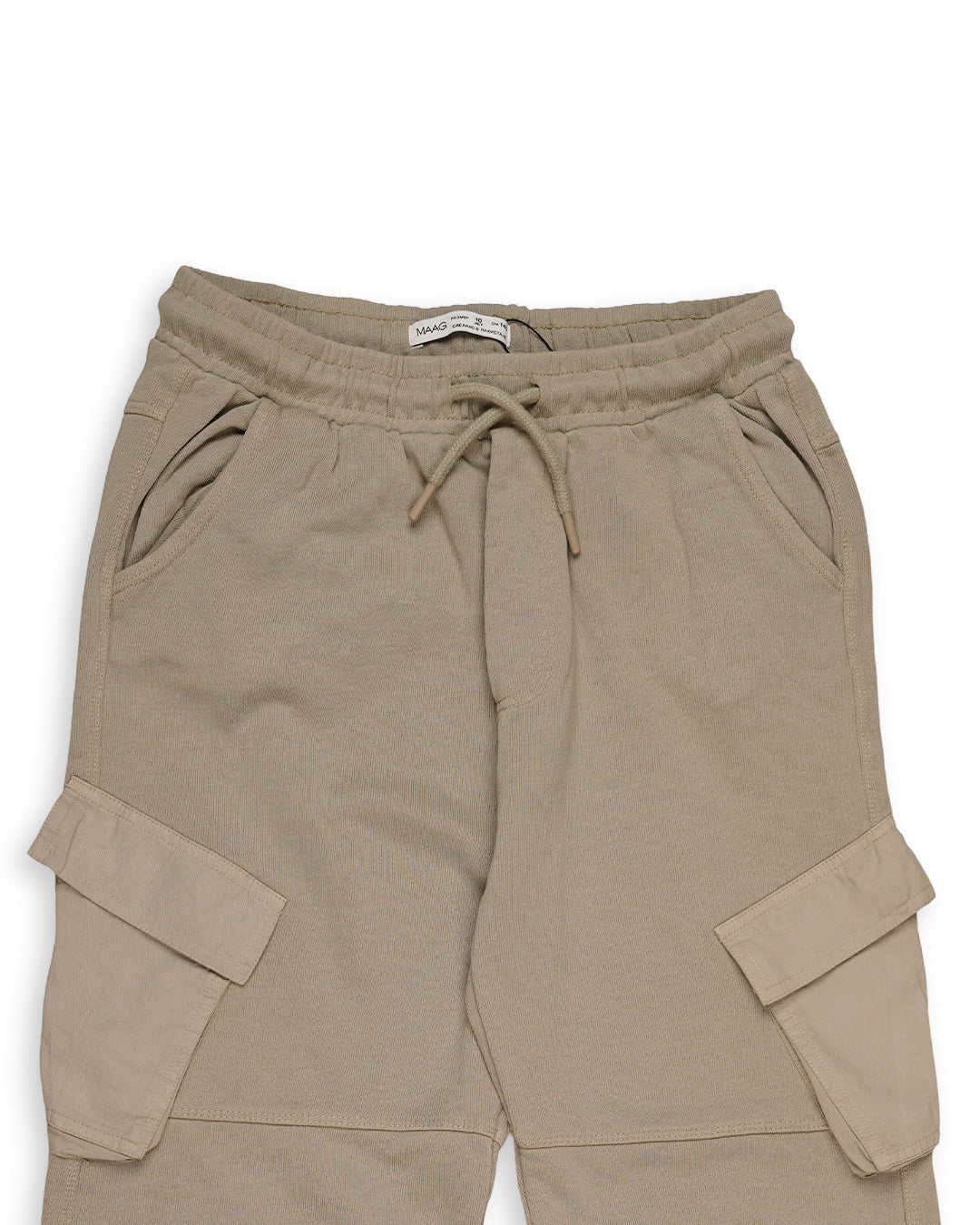 Kids’ Premium Beige Cargo Jogger Pants – Unisex