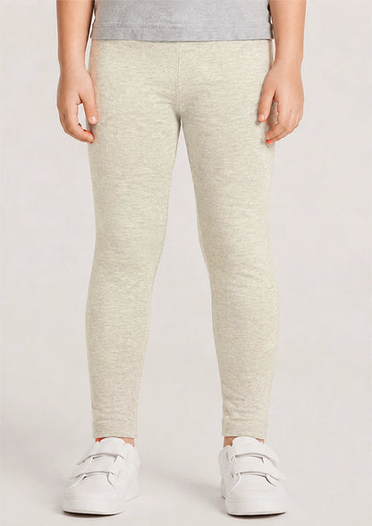 Branded Girl's Melange Grey Ribbed Tights GTD-22