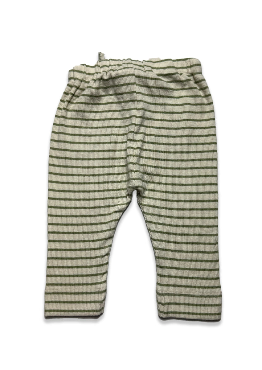 Branded Kids Trouser Cream color with light green stripes KUT-01