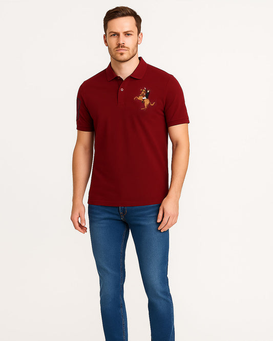 Girodano Branded Polo T-shirt Maroon Color Mpt-54