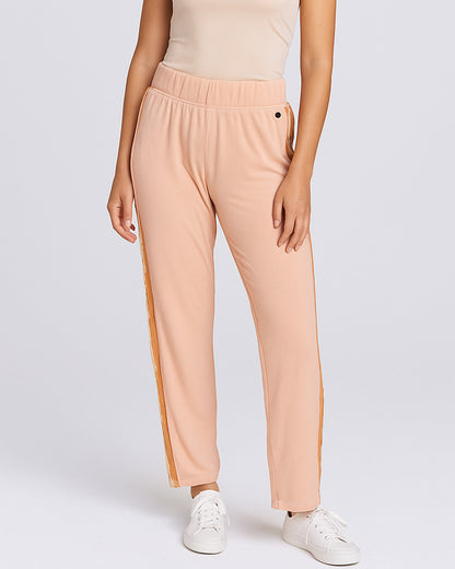 Caila Braded Women’s Peach Side Stripe Lounge Trouser WTR-01
