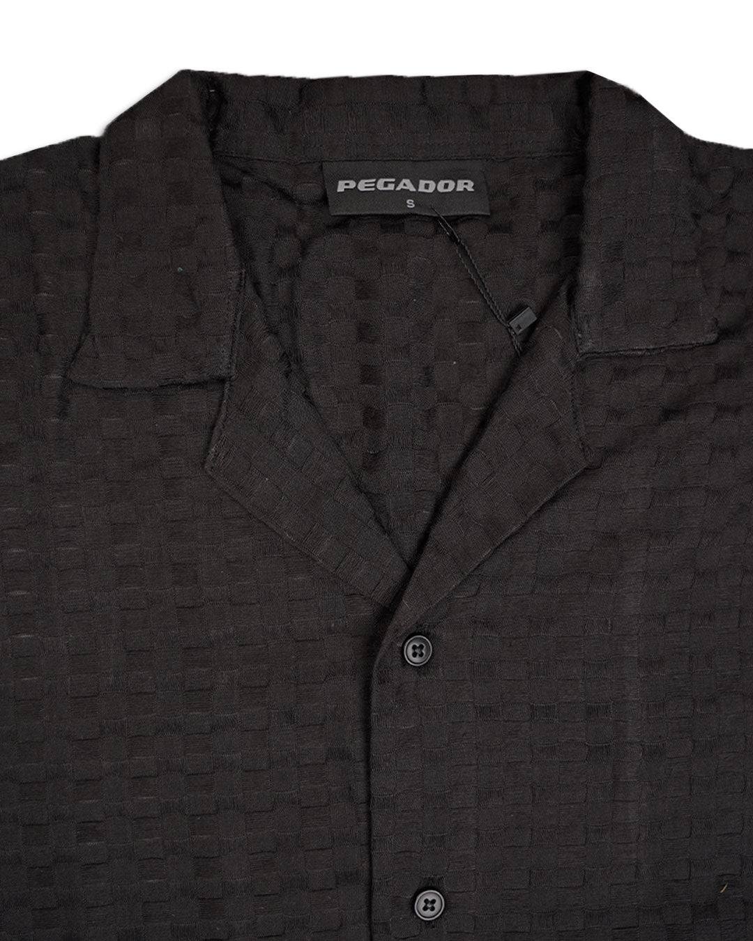 Pegadoor Branded Men's Textured Co-ord Set Black Color MCDS-08