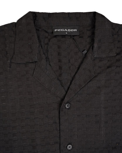 Pegadoor Branded Men's Textured Co-ord Set Black Color MCDS-08