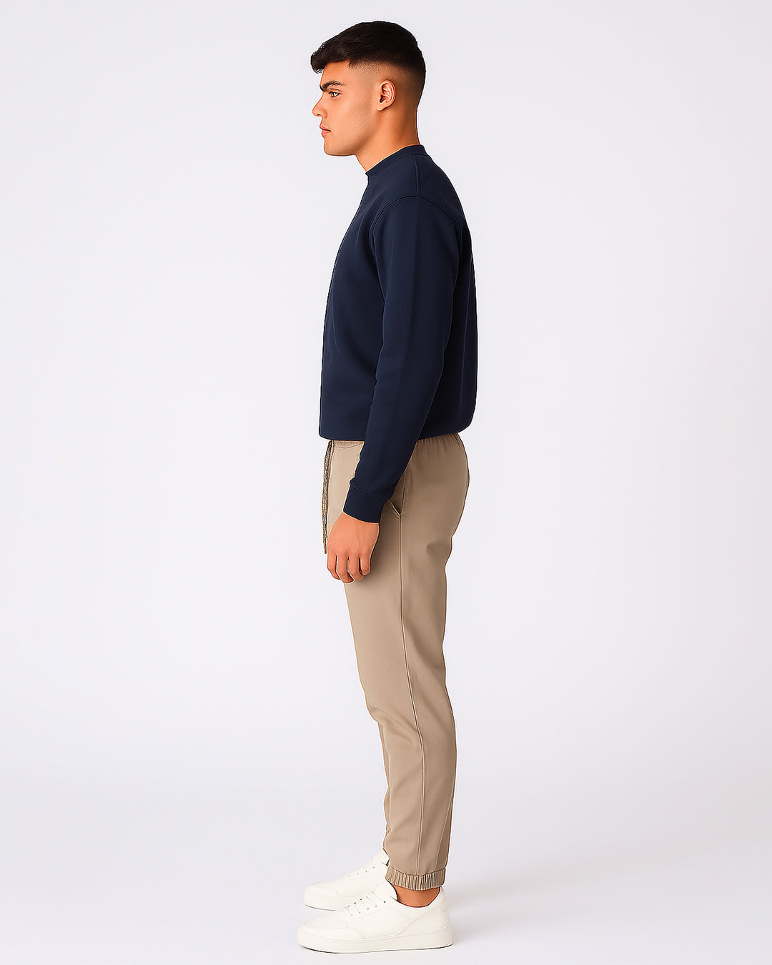 Branded Men’s Khaki Slim-Fit Jogger Pants CFP-54