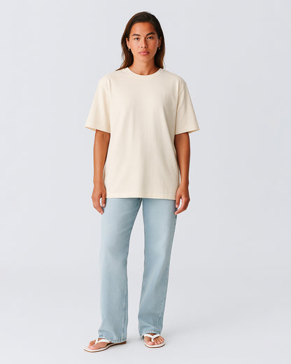 Premium Unisex Oversized Cotton T-Shirt – Cream WT-03