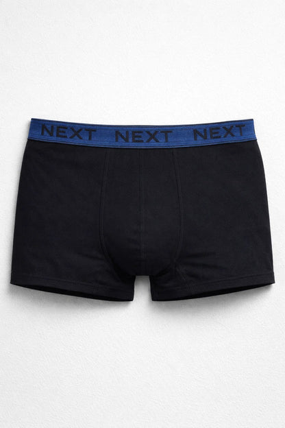Branded NEXT Men’s Boxer Briefs – Black with Blue Waistband BR-07