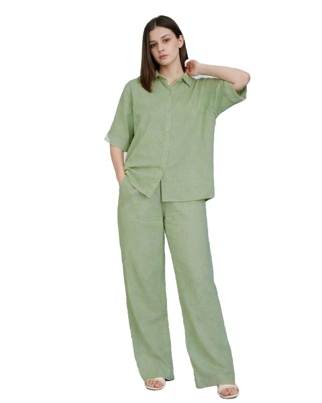 Spark Branded Women’s Premium Co-ord Set – Sage Green WCS-36