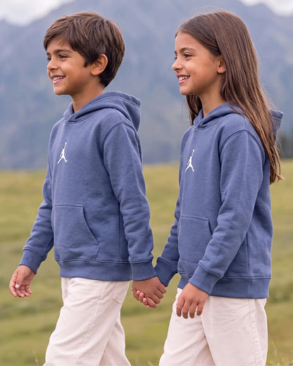 Branded Kids Jumpman Logo Blue Hoodie Sp-17