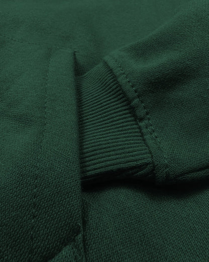 Branded Kids Plain Dark Green Hoodie Sp-16