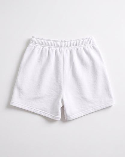 ALOS Branded Women's Athletic Lounge Shorts - White MWS-31