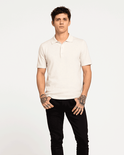 Spark Branded Polo T-shirt Off White Color Mpt-67