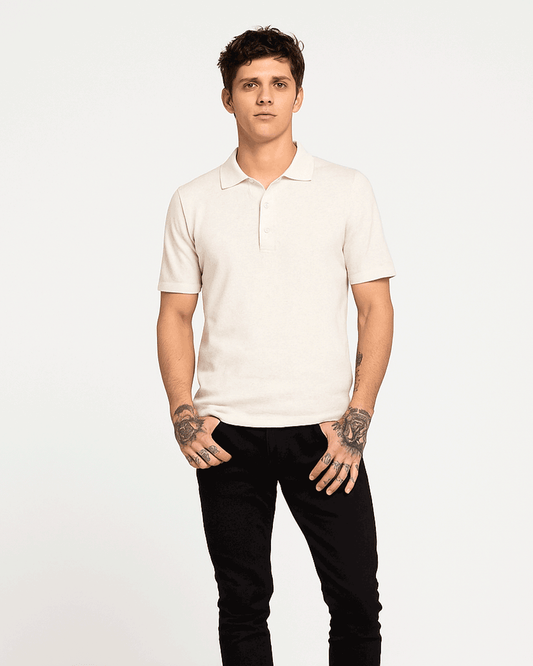 Spark Branded Polo T-shirt Off White Color Mpt-67